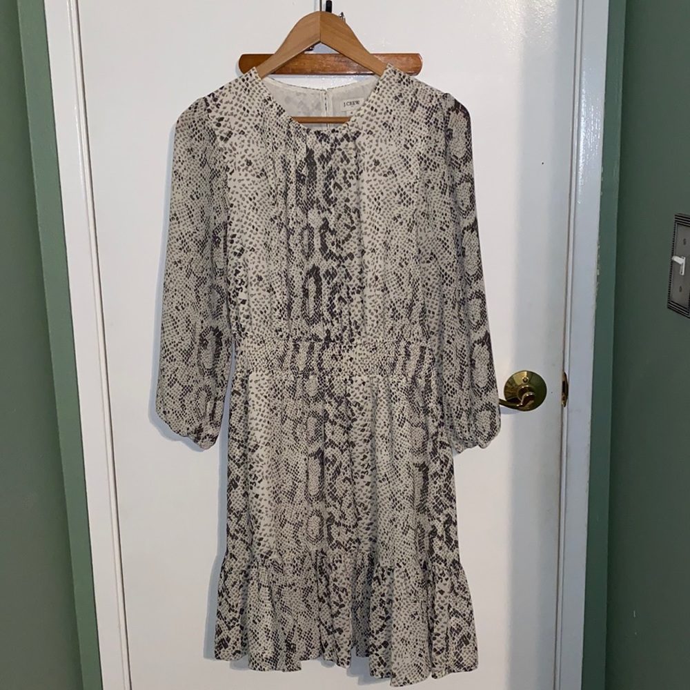 J crew snake pattern dress